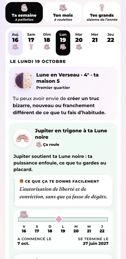 Un jour de la semaine : la Lune du jour et ses énergies